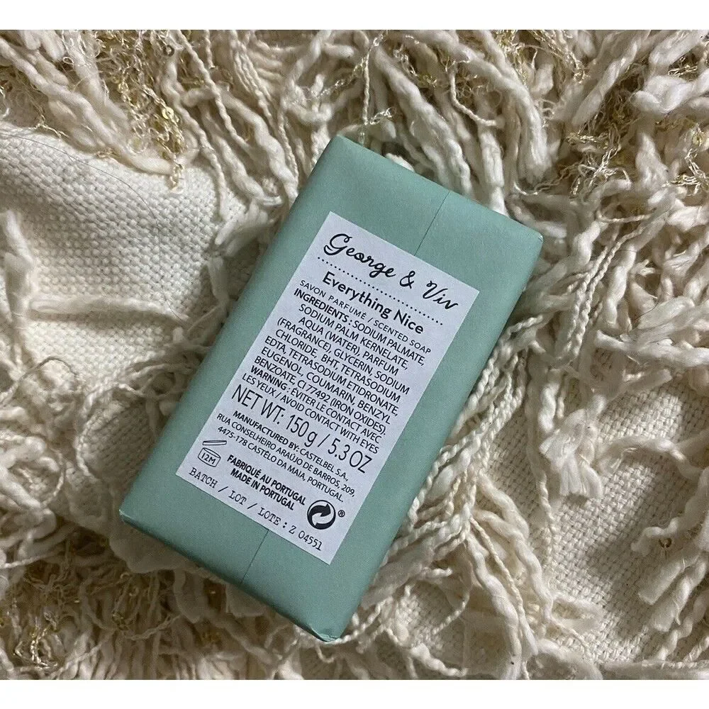 Anthropologie George & Viv Santa Everything Nice Christmas Gift Bar Soap NEW